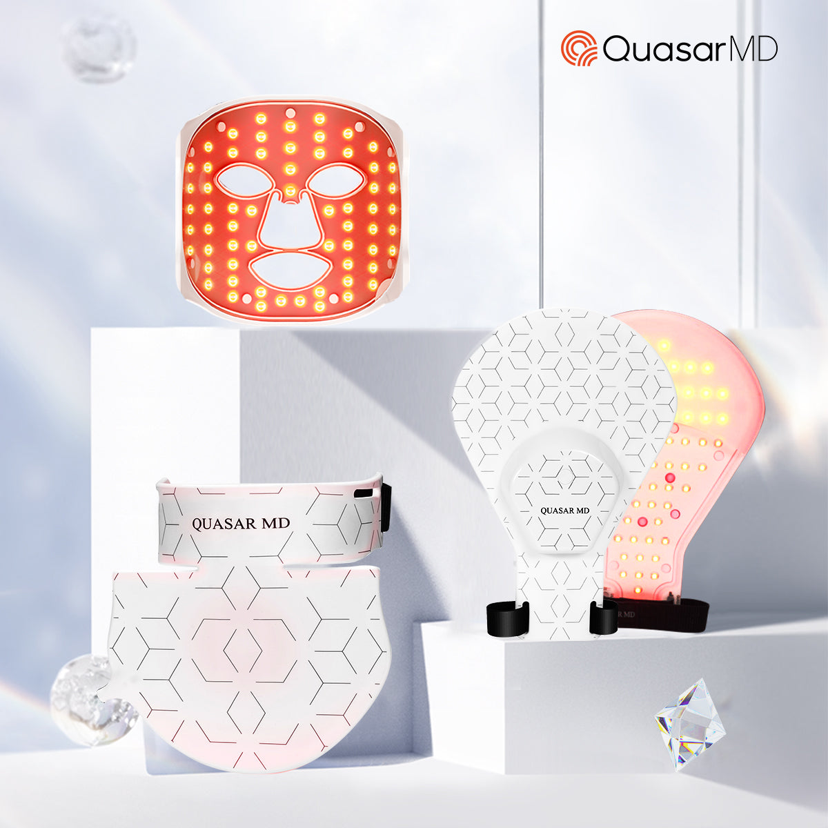 メイク道具・化粧小物 quasar Quasar MD LED Essentials Set | Anti-Ageing | Daily Deal, Only 3