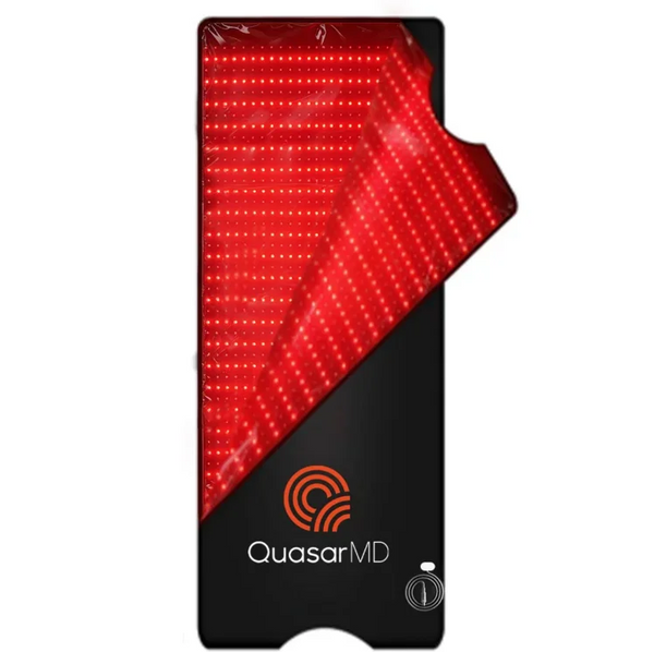 QuasarMD red LED light therapy device for at-home skin treatment and anti-aging