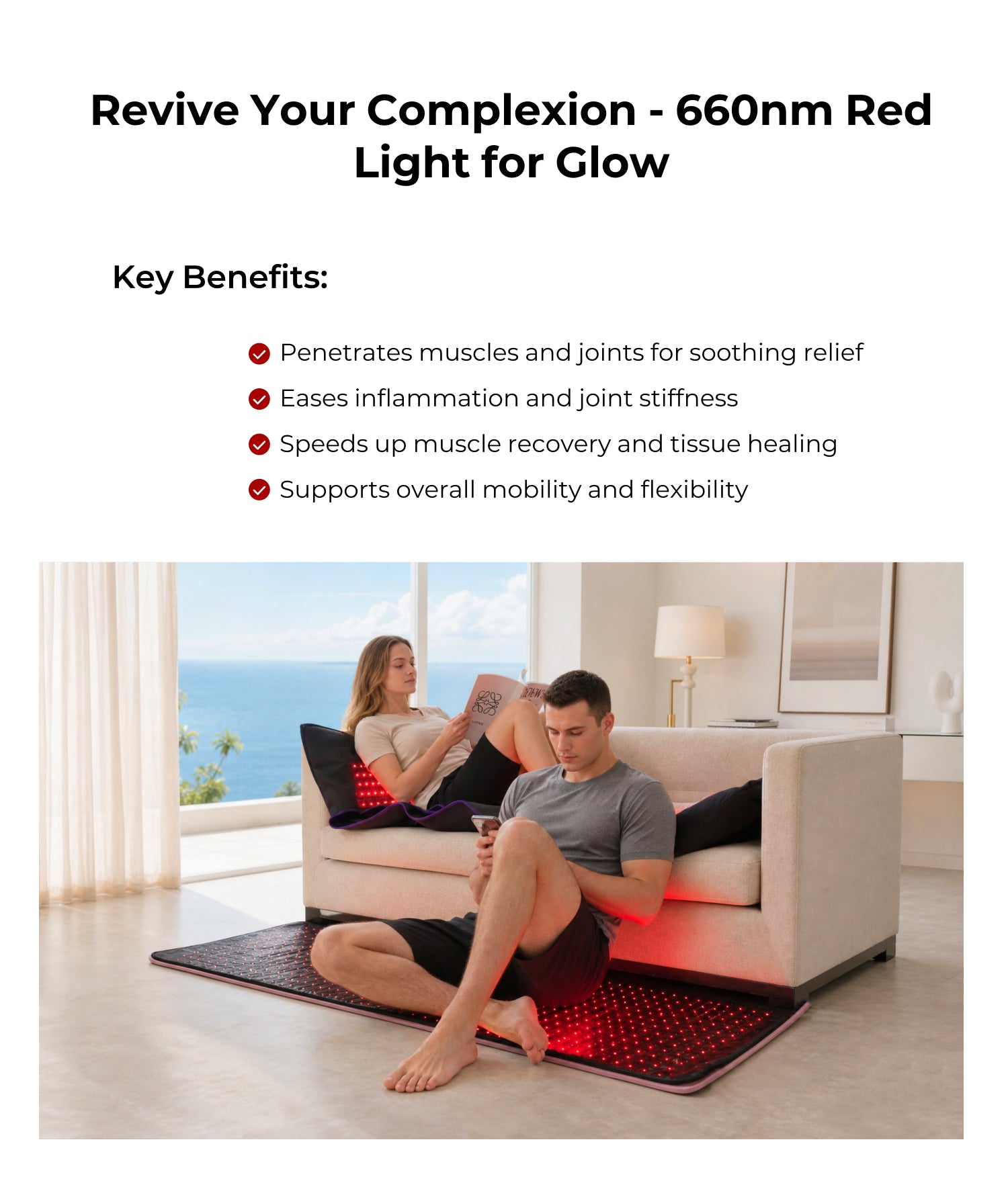 QuasarMD Infrared Mat | Red Light Therapy | Full body facial at home